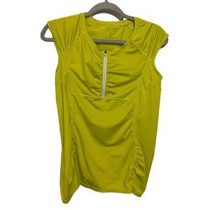 Athleta bright yellow workout shirt M